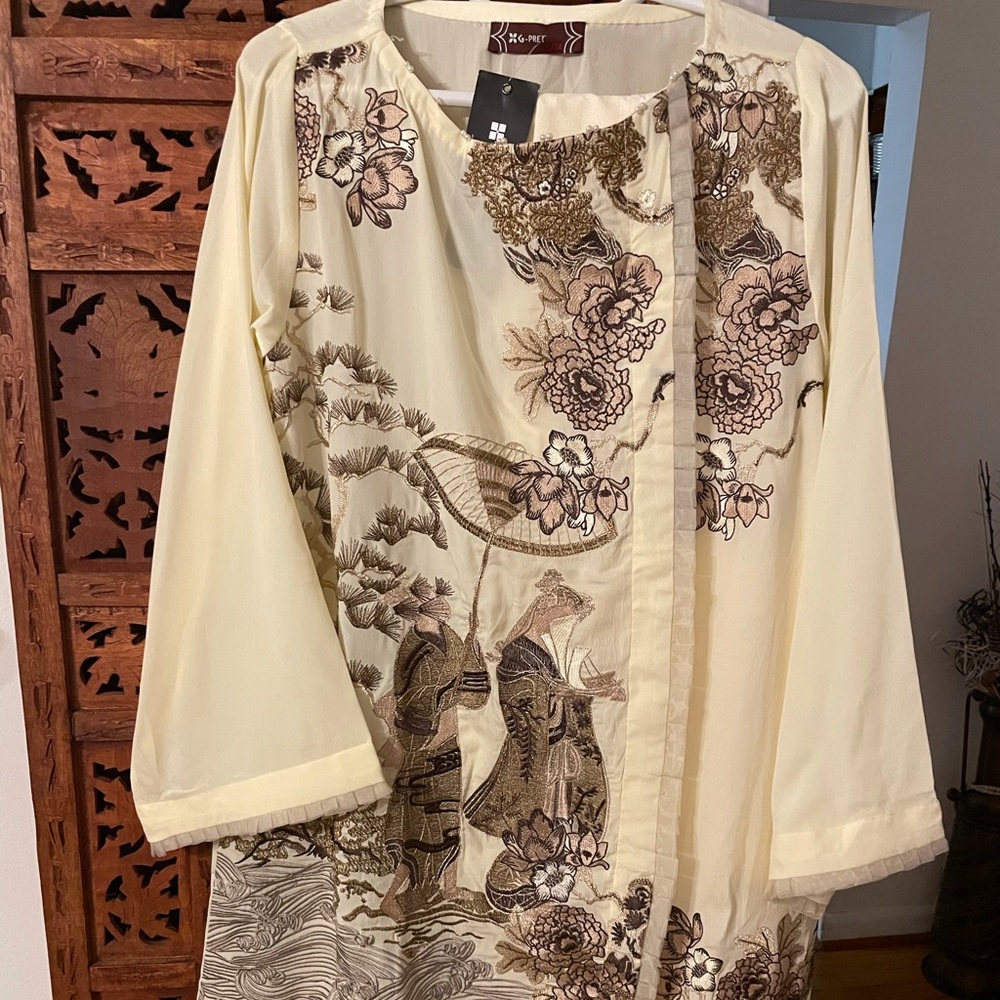 Gul Ahmed Off-White Shalwar Kameez